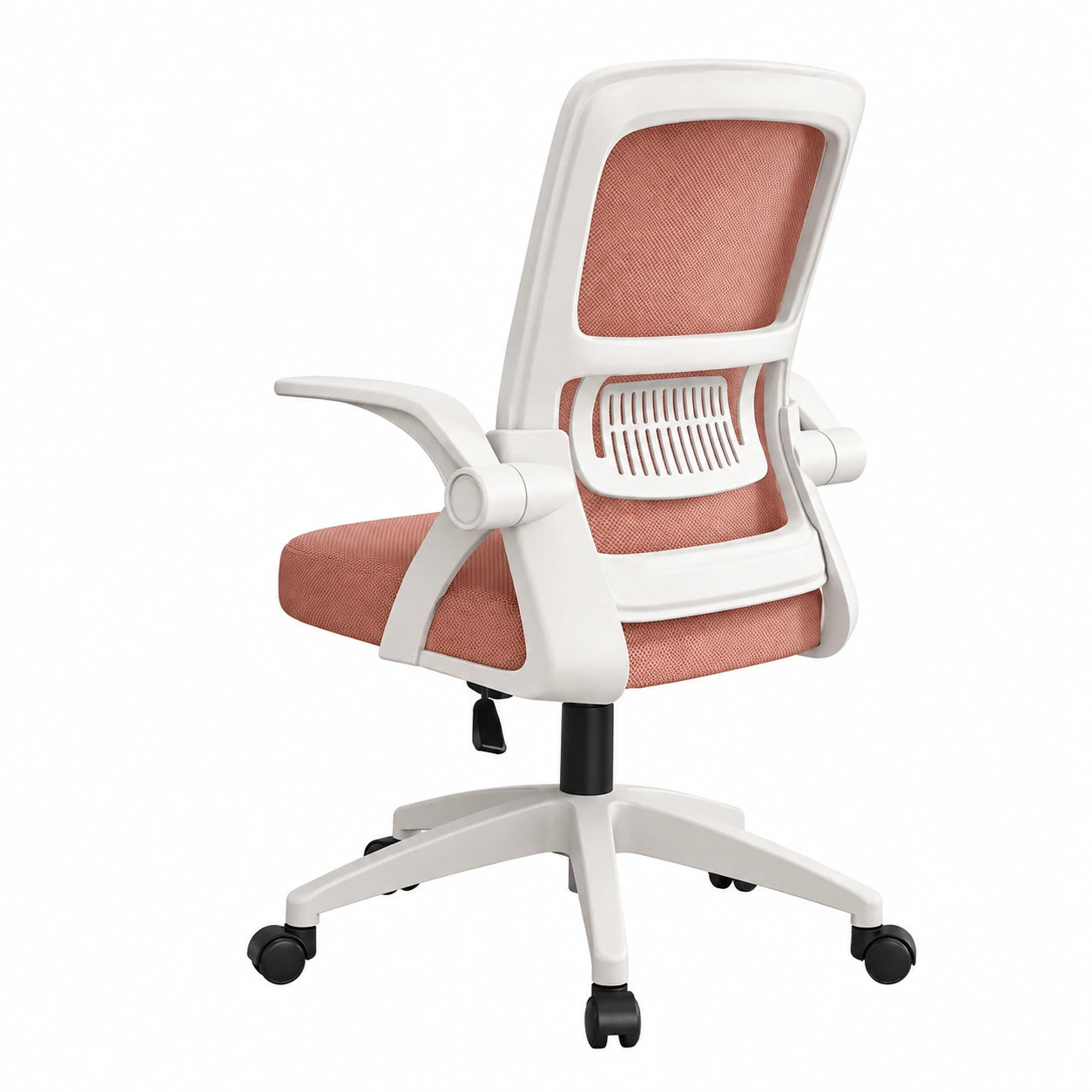 Sedia da Ufficio Ergonomica - Sedia Girevole in Rete Traspirante con Braccioli Ribaltabili e Supporto Lombare per Computer - Ufficio Domestico(Rosa)