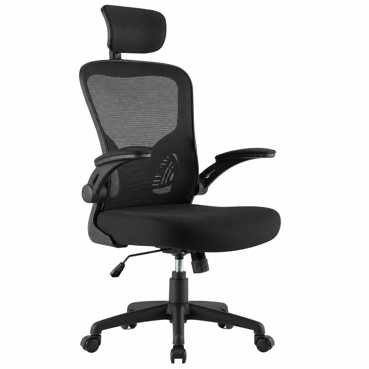 Sedia Ergonomica da Ufficio, Scrivania, con Supporto Lombare e Regolazione Schienale, Sedia da Ufficio con Rotelle e Braccioli Reclinabili