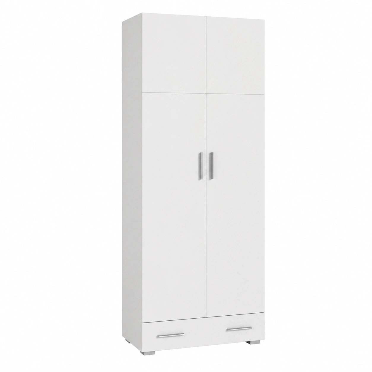 Vicco Armadietto da ufficio Frank, bianco, 80 × 200 cm, con cassetto