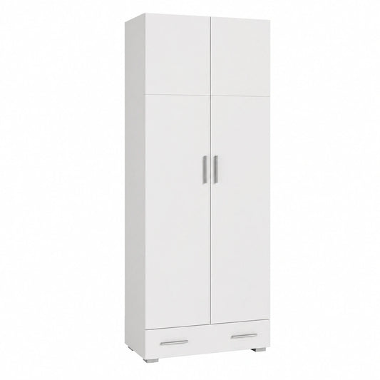 Vicco Armadietto da ufficio Frank, bianco, 80 × 200 cm, con cassetto
