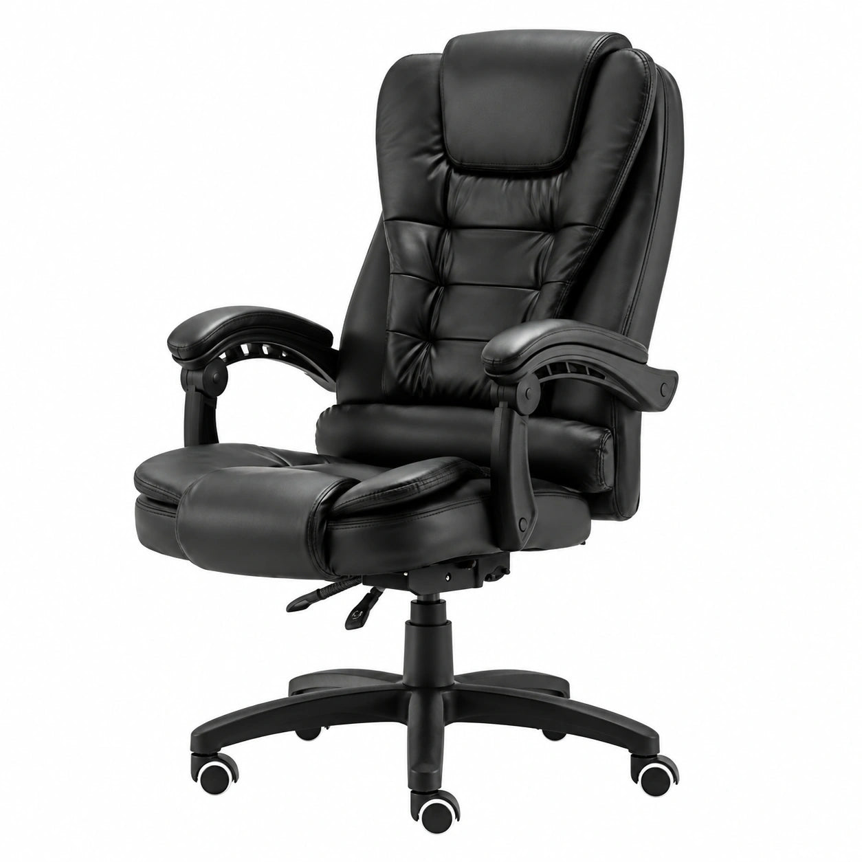 Sedia da Ufficio, Sedia da scrivania in pelle PU da gioco, dirigenziale ergonomica girevole con braccioli ribaltabili reclinabili per sala studio