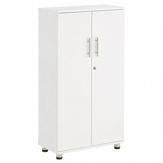 Designs - Armadietto portaoggetti in legno ingegnerizzato, bianco, 55 × 35 × 125 cm
