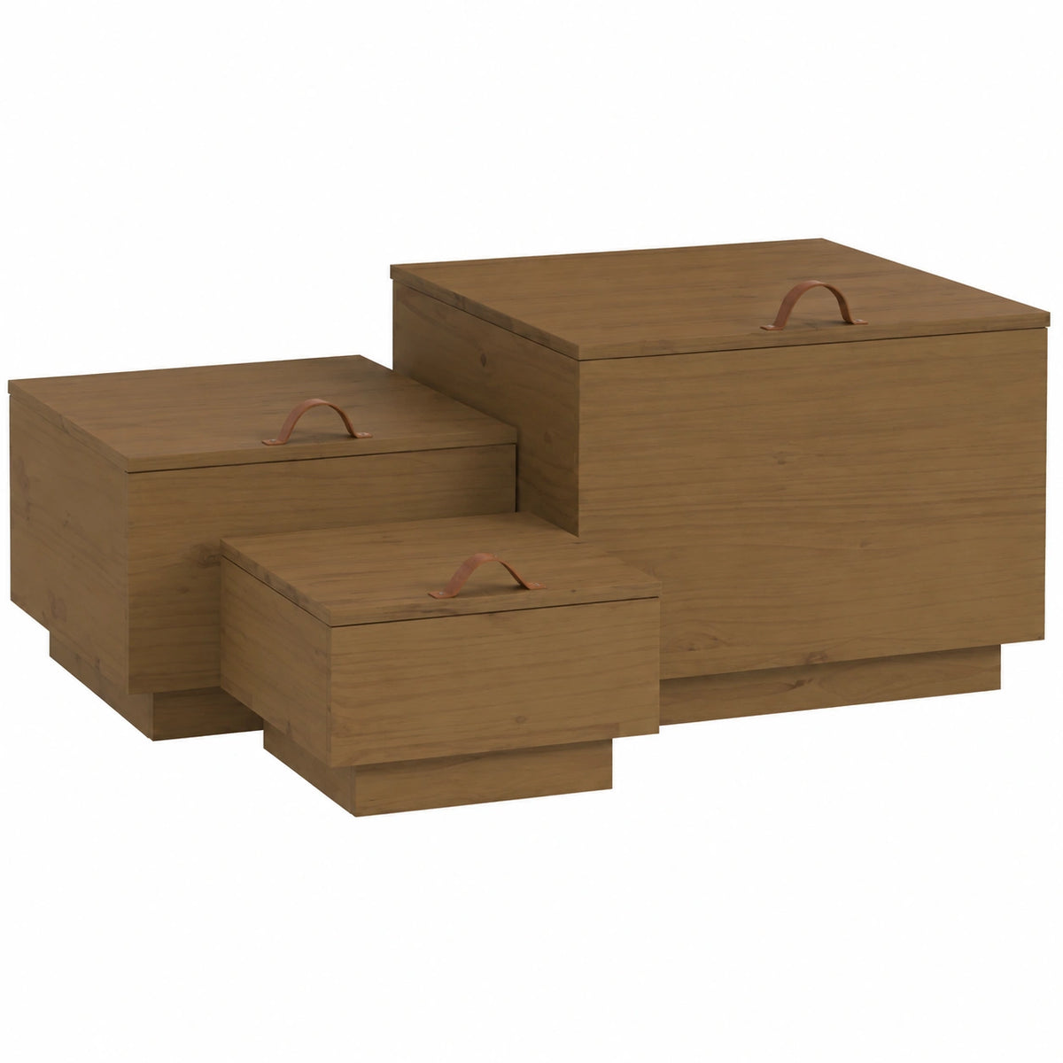 Armadio portaoggetti armadi per ufficio Armadio per ufficio Contenitori Portaoggetti Coperchi 3pz Miele Legno Massello Pino Adatto per camera