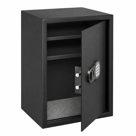 Cassaforte Grande Dimensioni con Codice, 70 × 40 × 36cm (HxLxP), Cassaforte da Armadio con Combinazione Elettronica, Cassa Forte per Soldi da Ufficio