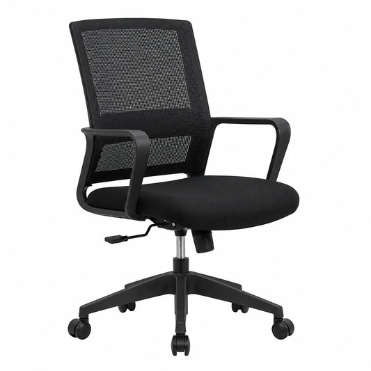 Sedia da Ufficio Ergonomica Posturale, Poltrona Ufficio con Supporto Lombare, Sedia Comoda Scrivania con Rotelle, Braccioli, Regolabile in Altezza