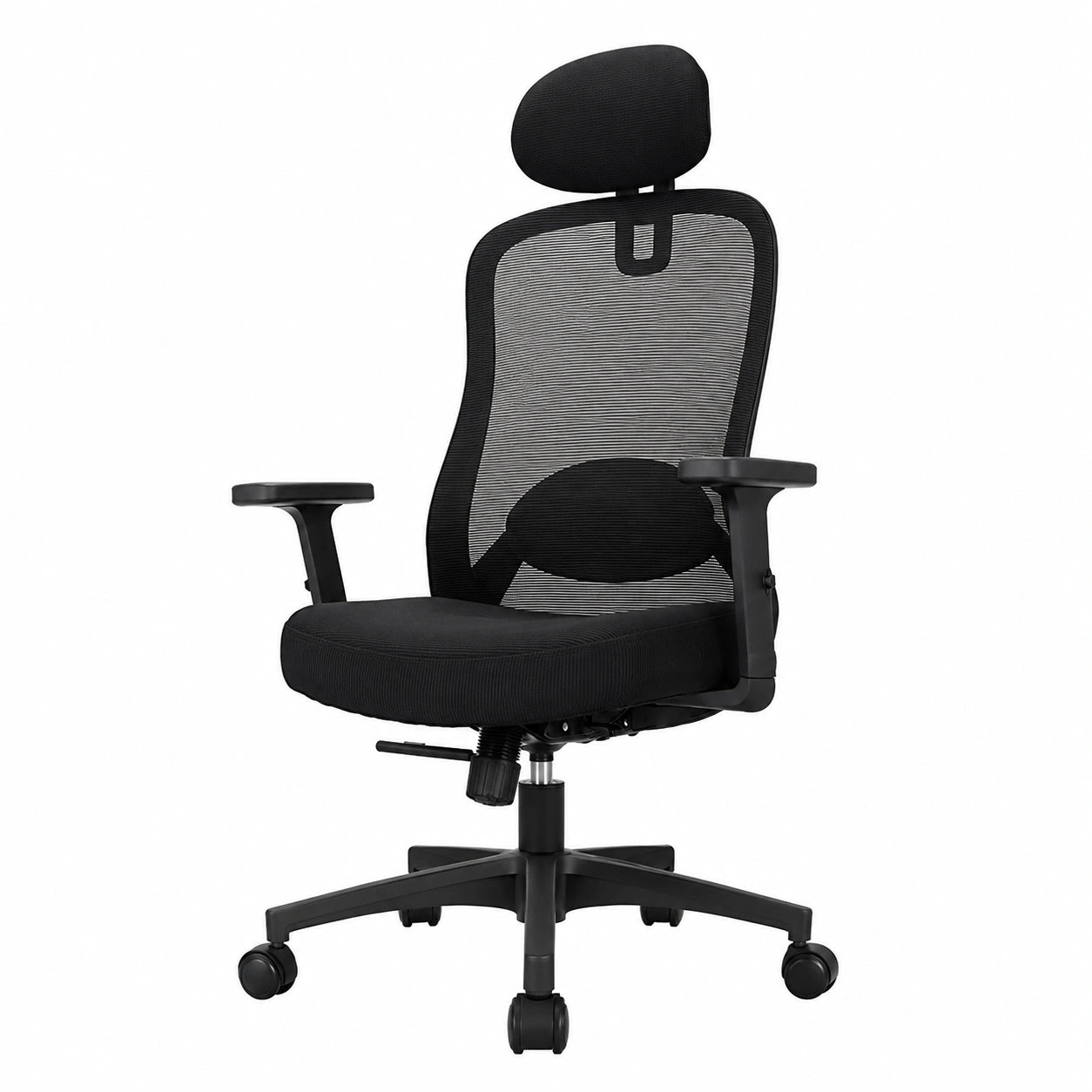 Sedia Ufficio Ergonomica, Sedia Scrivania con Poggiatesta, Braccioli, Supporto Lombare, Regolazione in Altezza