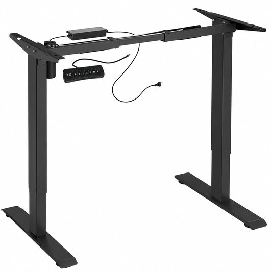 Scrivania Regolabile in Altezza, 85-129 × 65 × 71-121 cm, portata max 70 kg, motore elettrico potente 40W, funzione memoria