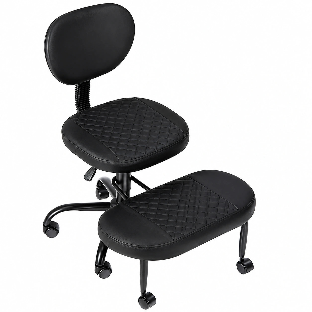 Sedia Ergonomica Posturale con Poggiapiedi, Altezza Regolabile, Poltrona Imbottita con Ruote e Schienale Ergonomico, per Lavoro Ufficio Studio