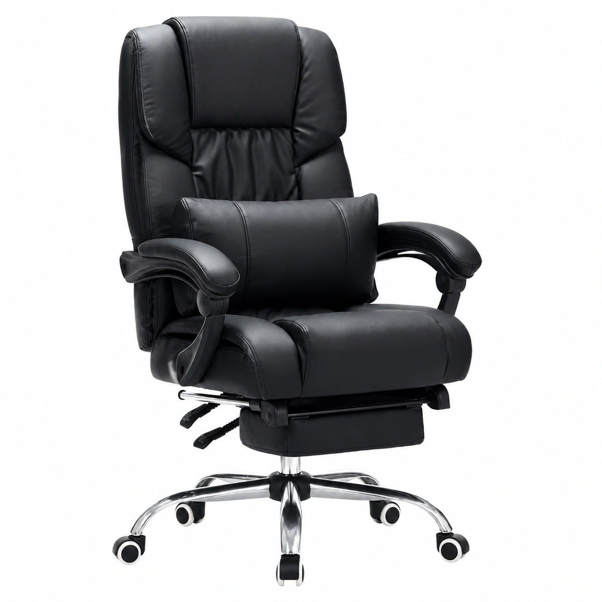 Poltrona Girevole con Poggiagambe Sedia Direzionale Ergonomica da Ufficio Studio Regolabile con Rotelle OBG71B