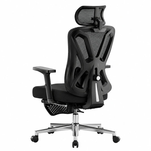 Sedia da ufficio ergonomica con poggiatesta regolabile e supporto lombare, comodo cuscino a molla, supporto per sedia da computer, funzione