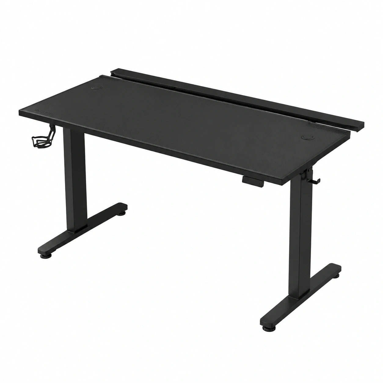 Scrivania da Gaming Nera - Scrivania Regolabile in Altezza 140 × 70 - Scrivania per Computer con Illuminazione in Acciaio, Scrivania da Ufficio