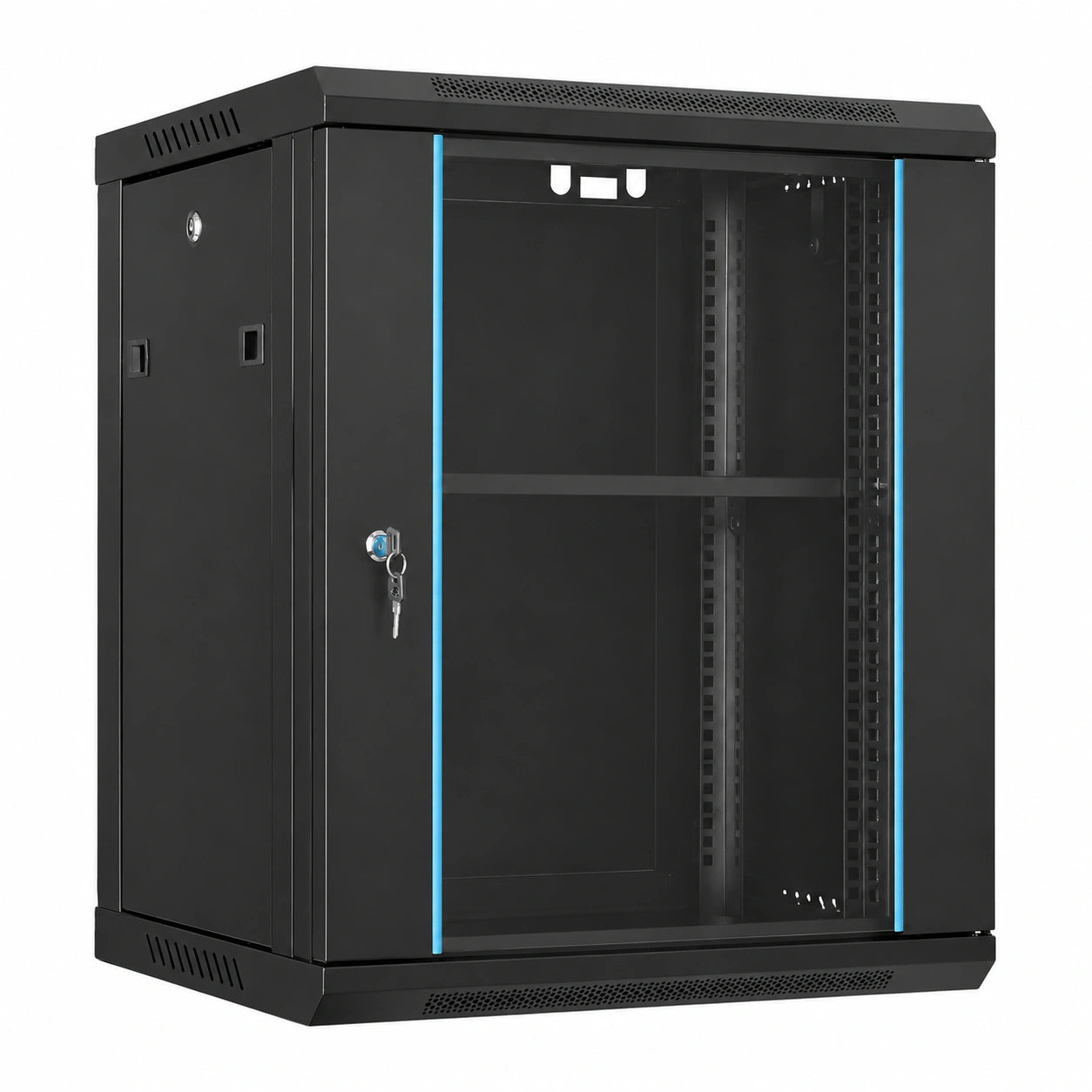 Armadio Rack per Server di Rete Ufficio Studio Aule, Profondità 14,8 pollici, Portata max 200 libbre da Terra, Carico max 100 libbre da Parete