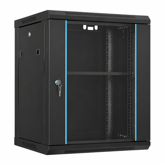 Armadio Rack per Server di Rete Ufficio Studio Aule, Profondità 14,8 pollici, Portata max 200 libbre da Terra, Carico max 100 libbre da Parete